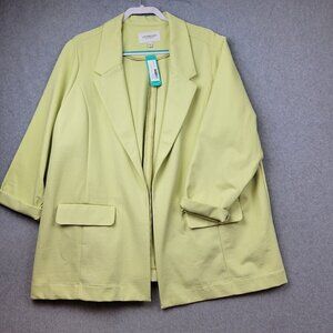 Liverpool Boyfriend Blazer Womens Size 3X Lemon Grass Princess Darts